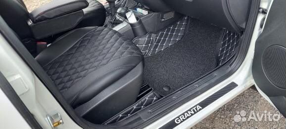 3D коврики из экокожи для LADA Kalina