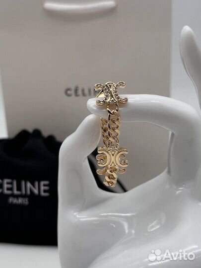 Серьги Celine цвет серебро золото