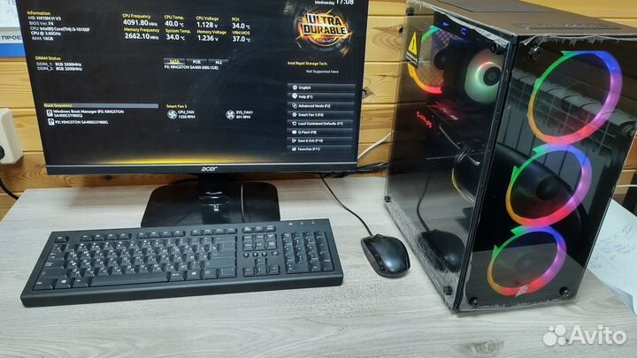 Пк i3-10100f/ 16gb /SSD480/ RX5600XT 6GB