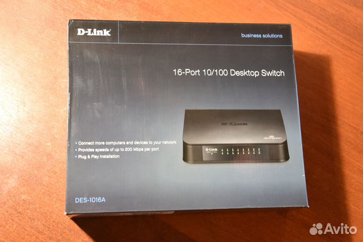 Коммутатор D'link 16 port switch 10/100 DES-1016A