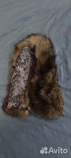 Меховой воротник чернобурка