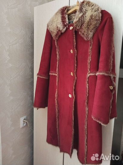 Дубленка искусственная б/у 44 размер