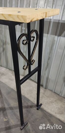 Скамейка-лавка с элементами ковки