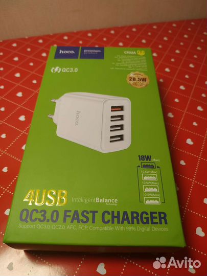 Зарядка для телефона 18w на 4 порта usb