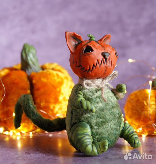 Тыква кот осенний хэллоуин