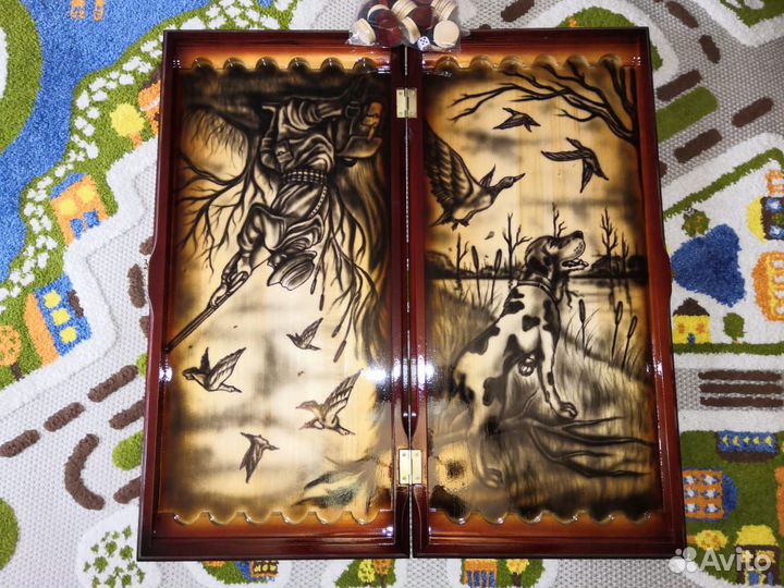 Нарды ручной работы - Охота