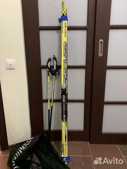 Лыжи беговые, ботинки fisher