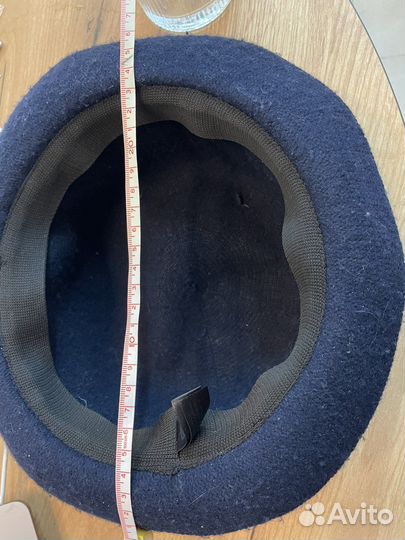 Шляпа синяя шерсть
