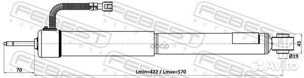 Амортизатор задний GAS.twin tube 01110010R Febest