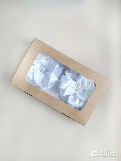 Белые банты/бантики для волос