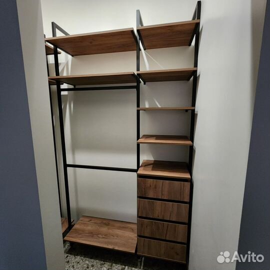 Гардеробные системы в стиле лофт