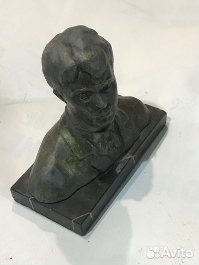 Бюст С.Есенина.Силумин мрамор СССР