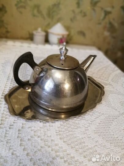 Мельхиоровый Чайник+поднос из СССР