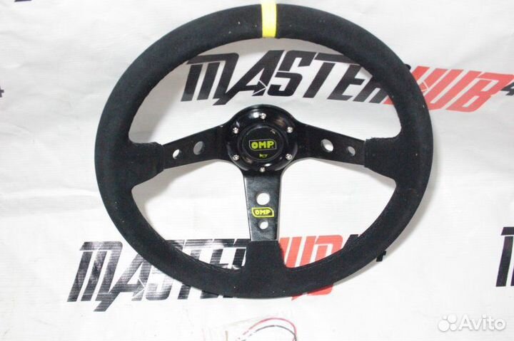 Руль спортивный OMP (замша) вынос 10 см