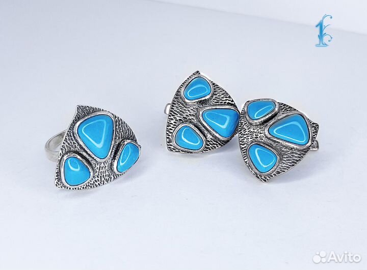 Серебряные комплекты с бирюзой