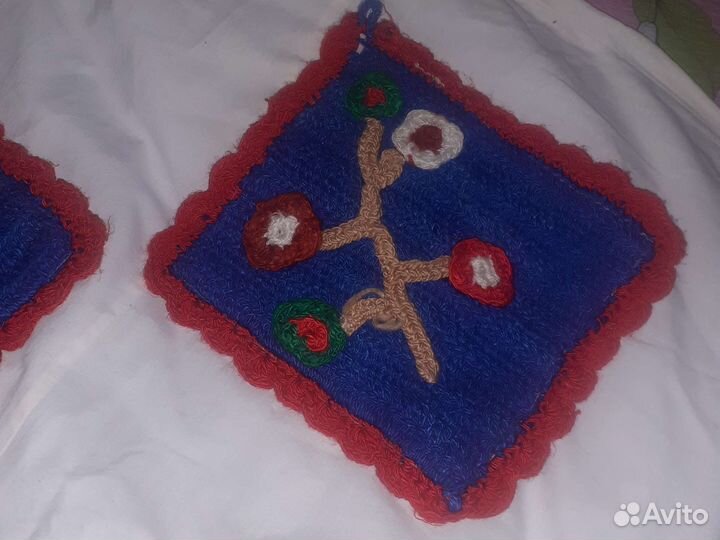 Прихватки вязанные