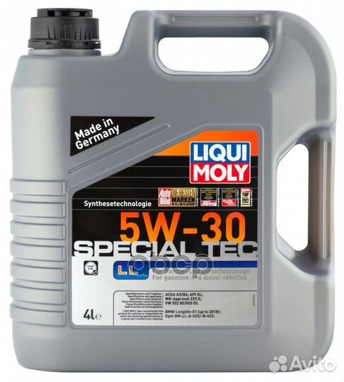 5W-30 Special Tec LL, API SL/CF, 4л