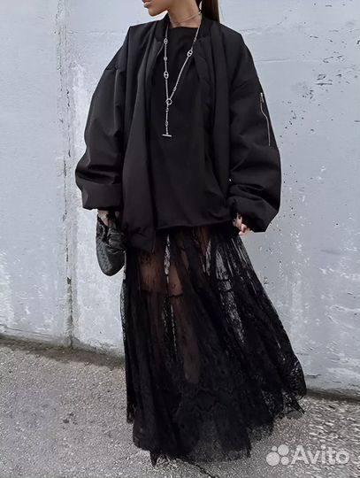 Юбка кружевная длинная