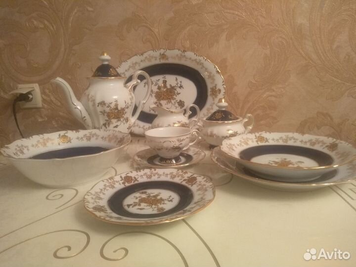 Чайно столовый с-з на 6 п. кобальт 