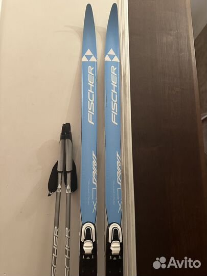 Беговые лыжи детские 150 fischer с лыжными палками