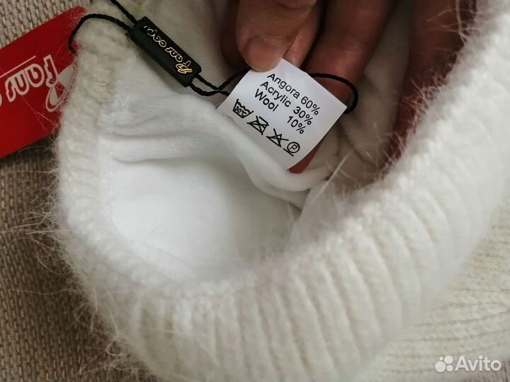 Шапка снуд и варежки из ангоры