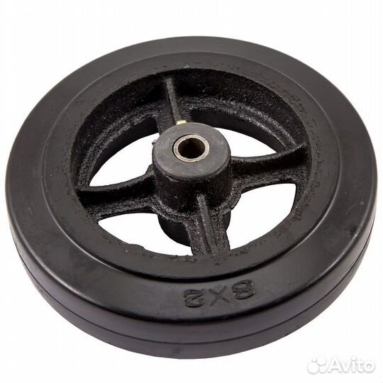 Колесо D200, d200, тяжелогрузное, черная литая ре