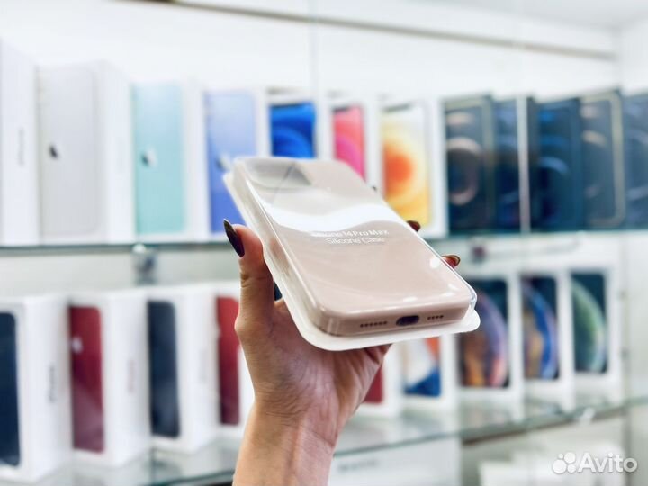 Чехол на iPhone 14 Pro Max, пудра