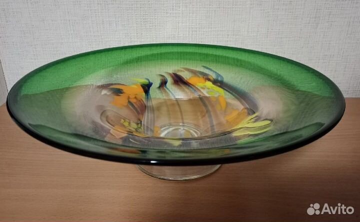 Ваза для фруктов Первомайского стекольного завода