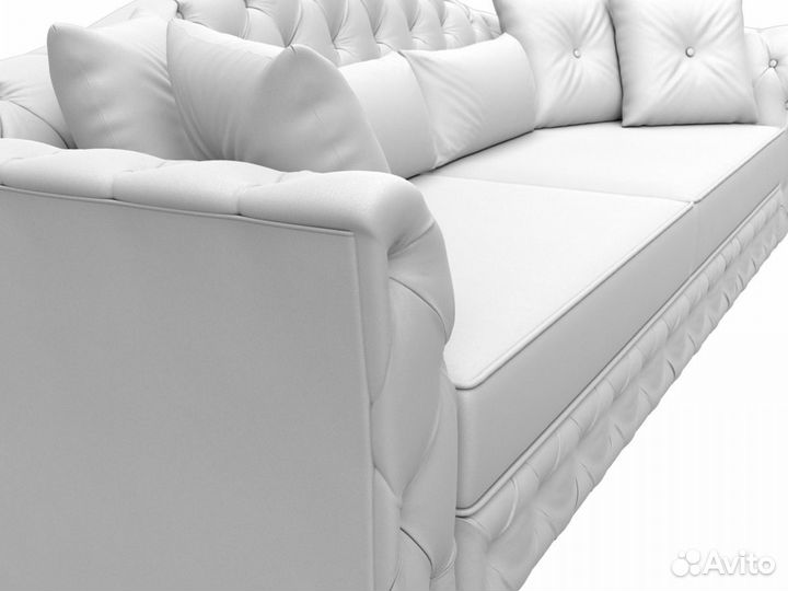 Диван прямой Артис, экокожа, grifon 01 белый