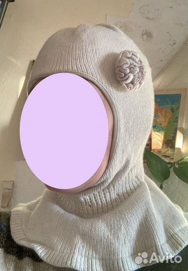 Шапка шлем шерстяной