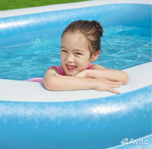 Надувной прямоугольный бассейн, 262х175х51