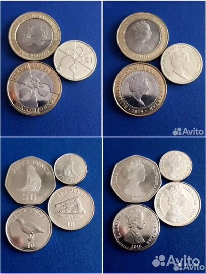 Монеты Гибралтара, Италии,Сан-Марино