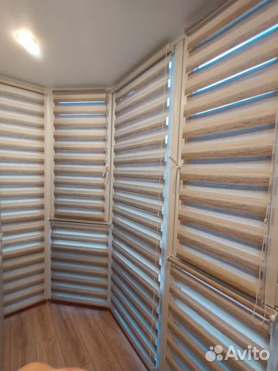 Кассетные рулонные шторы день-ночь