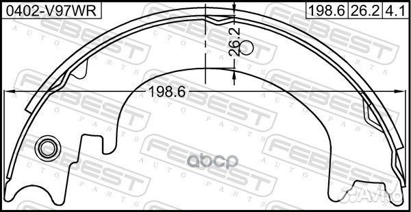 Колодки барабанные mitsubishi pajero V90# 2006