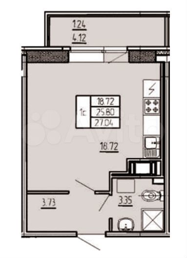 Квартира-студия, 27 м², 16/20 эт.