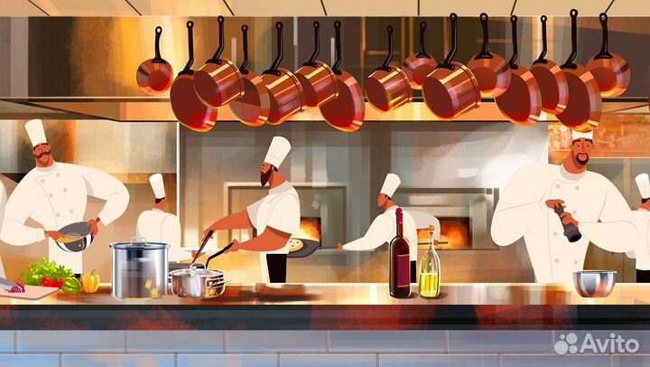 Повар линии раздачи в кафе/еженедельные выплаты