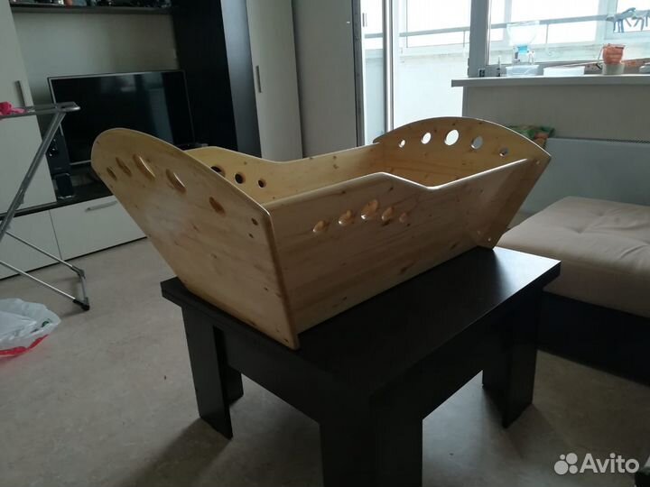 Люлька деревянная подвесная