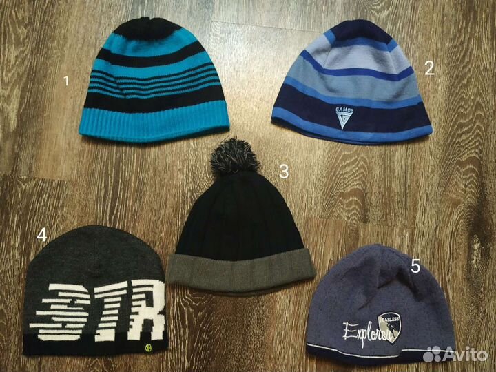 Шапки на мальчика с подкладкой на флисе/двойные