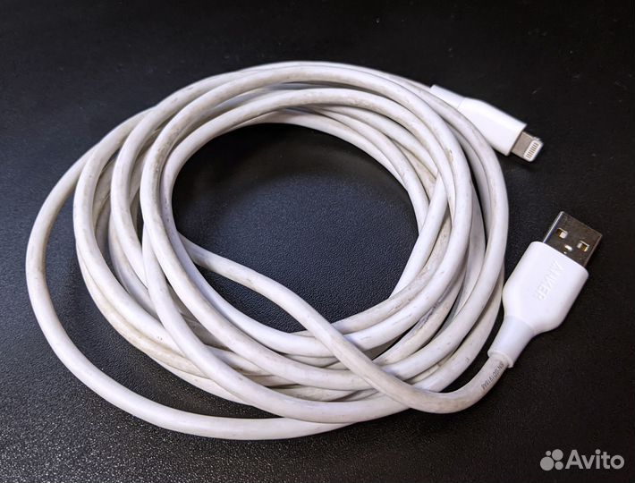 Кабель Anker USB-A - Lightning 3 метра (MFi серт.)