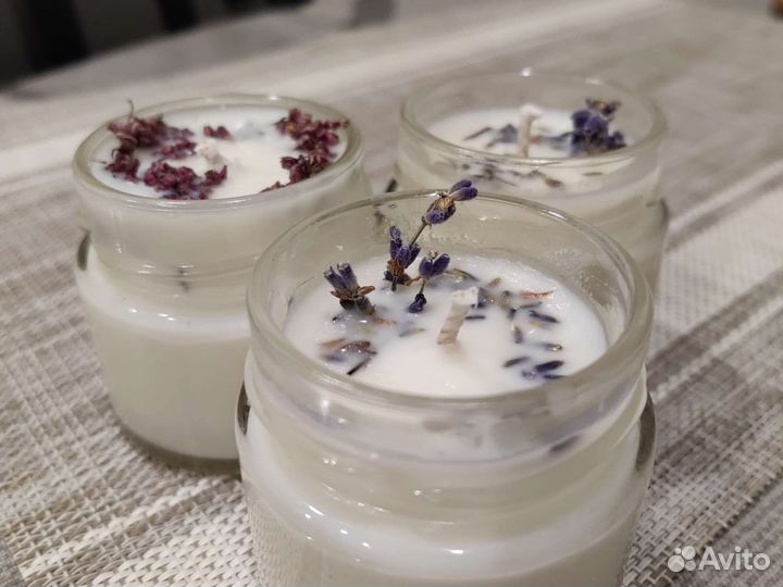 Соевые свечи ручной работы (брак)