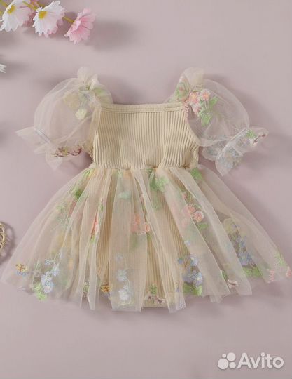 Платье на девочку 80 новое праздничное