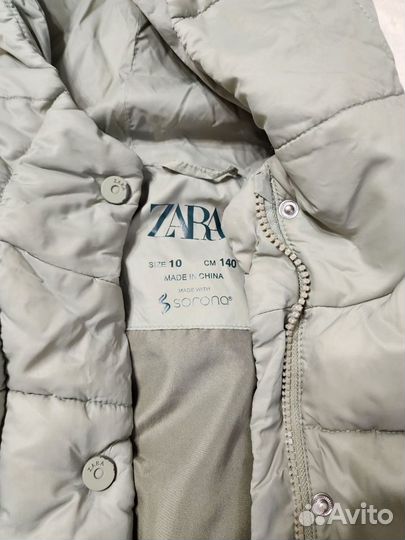 Пуховик пальто куртка для девочки 140 zara