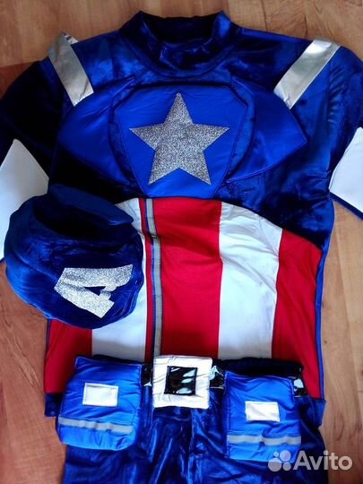 Костюм для аниматора капитан Америка