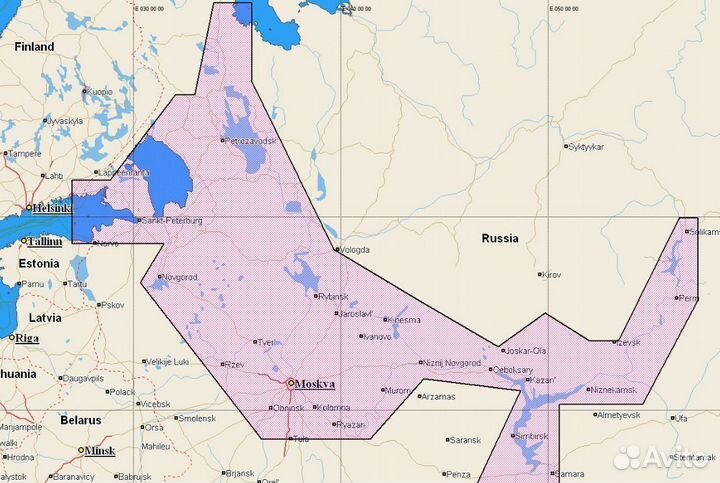 Карта для эхолота C-MAP RS-050 ввп Запад