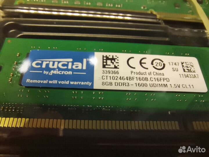 Новая Crucial ddr3 sodimm dimm