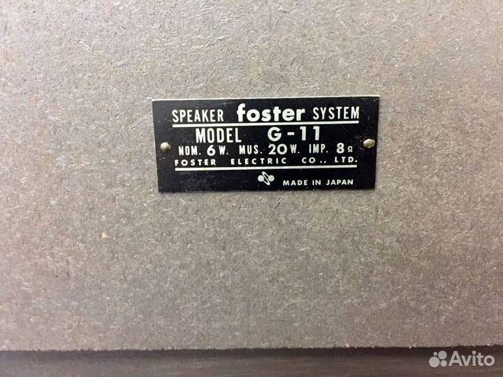 Акустические колонки fostex foster G-11