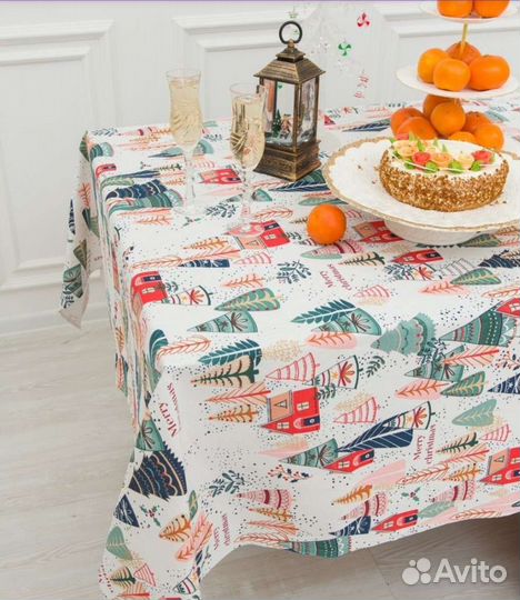 Скатерть новогодняя хлопок 100