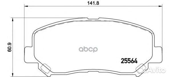 Колодки тормозные дисковые перед P49045 Brembo