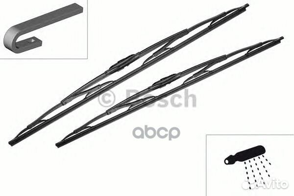 Стеклоочиститель twin 650mm/550mm ком/кт merced