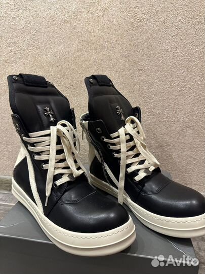 Rick Owens geobasket chrome hearts черные